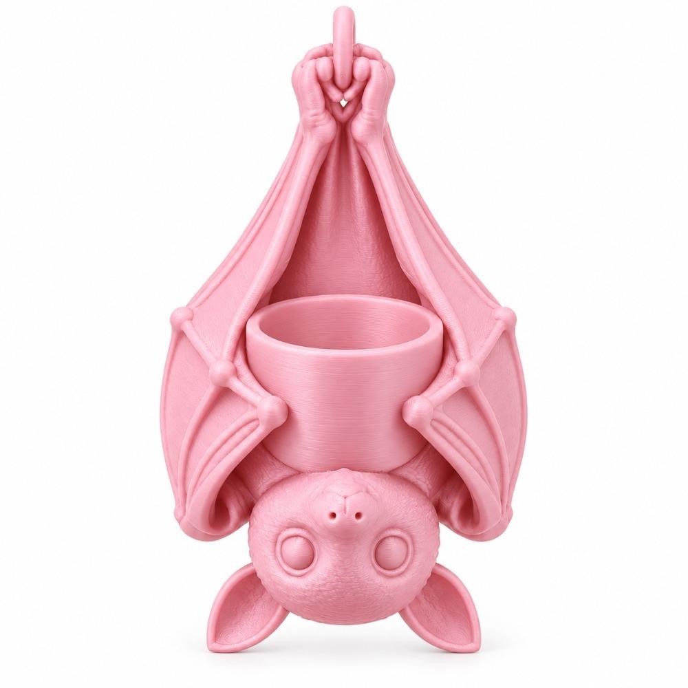 Gothic Style Upside Down Bat Hanging Planter 3D Printed Hanging Bat Plant Pot Halloween Party