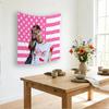 1PC SKZ Hyunjin Cute Pink American Flag Banner Perfect Gift for Fans Around 2025 Tour Durable Furniture Decoration Tapestry