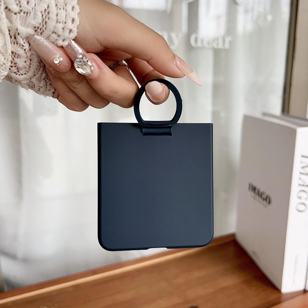 Capa de Celular com Fivela de Anel para Samsung Z FLIP7 Capa Dura de TPU