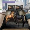 1PC Horse Bedding Quilt Set Quilt Cover Pillowcase Home Decoration Birthday Gift (1 * duvet cover + 15 * pillowcase, without core)