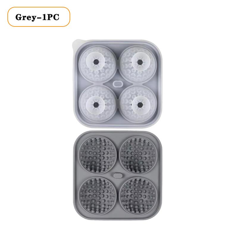 1-5PCS Golf Ball Shape Large Ice Ball Mold Silicone with Funnel Easy Release for Whiskey Bourbon Cocktails Home Bar Freezer Tray