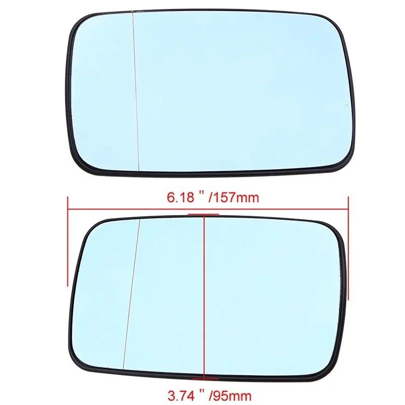 Auto Auto Links/Rechts Seite Erhitzt Rück Flügel Spiegel Glas Für BMW E46 4 Tür 1998-2006 Blau spiegel Objektiv Coche Espejo