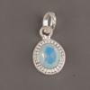 Ovaler milchiger Opal Edelstein 925 Sterlingsilber Boho Schmuck Handgefertigter Anhänger 1,20" PP-7-15
