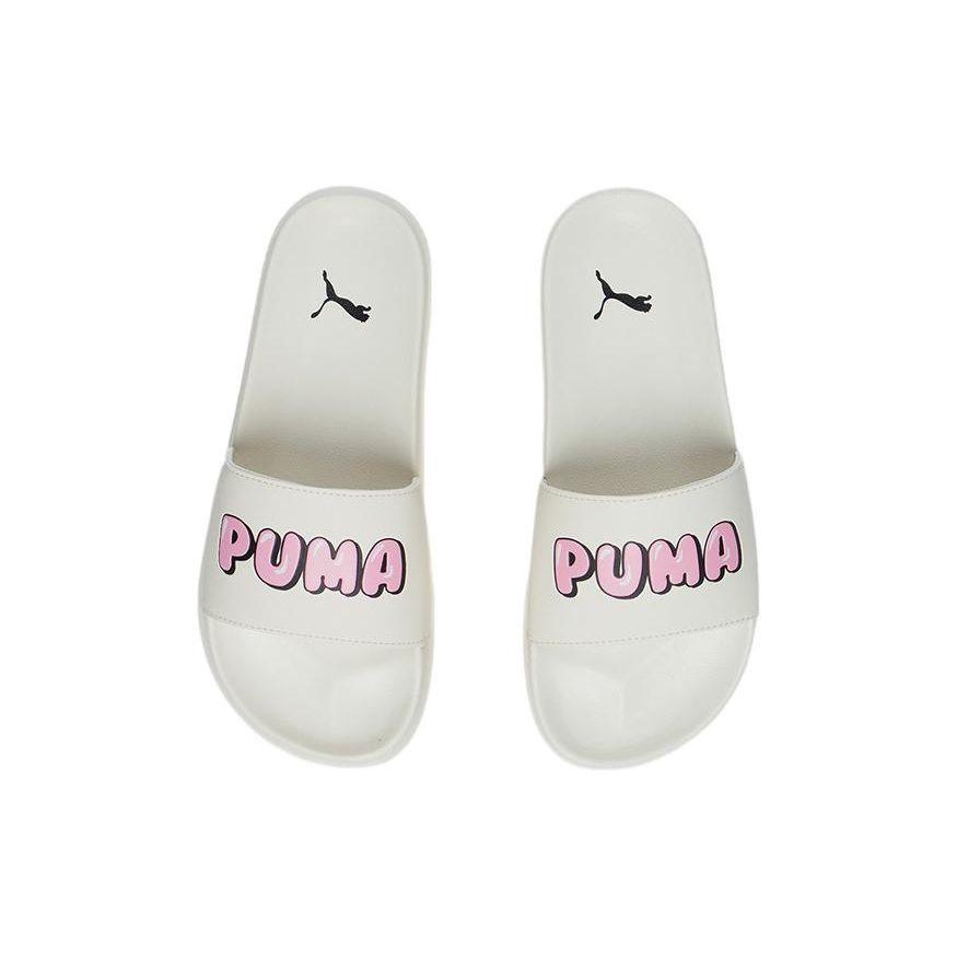 Puma Pantofi sport Leadcat 2.0 Logo Slide alb unisex Whisper-Whisper Prism-Roz Negru 387234-01