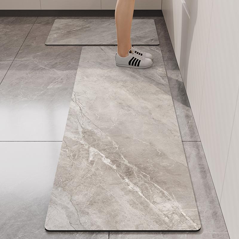 Covor Bucătărie Antiderapant Impermeabil Piele Covoraș Podea Textură Imitatie Marmură Covor Mărime Mare PVC Decorațiuni Casă Covorașe Picioare