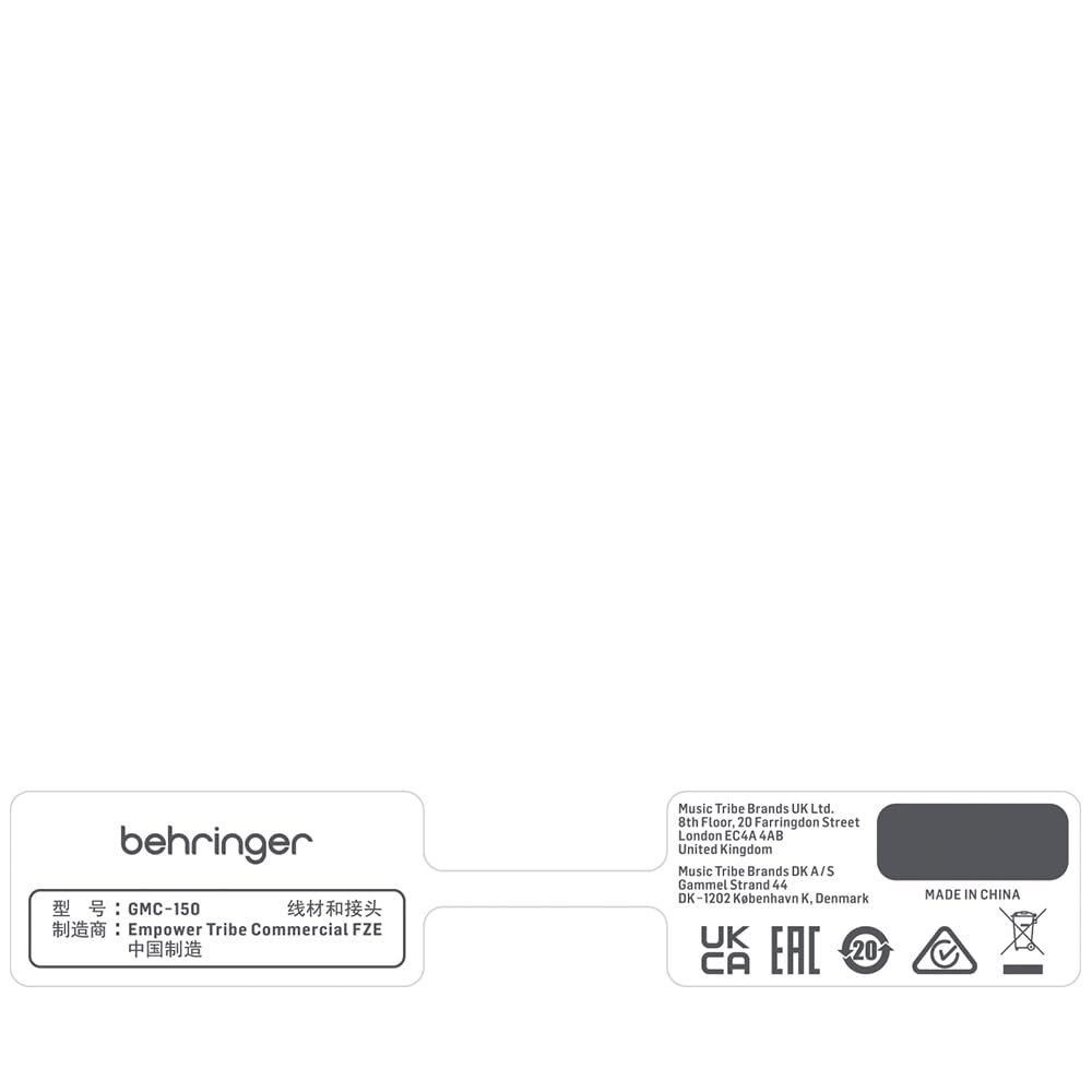 Behringer Microphone Cable Black/Silver GMC-150