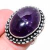Améthyste Pierre Précieuse Argent Sterling 925 Bijou Bague Taille 7.5 M2y51