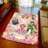 Cardcaptor Sakura Zimmerteppich Teppich Anime Fußmatte Weiche Textur Rutschfeste Unterseite für Wohnzimmer Schlafzimmer -QJY