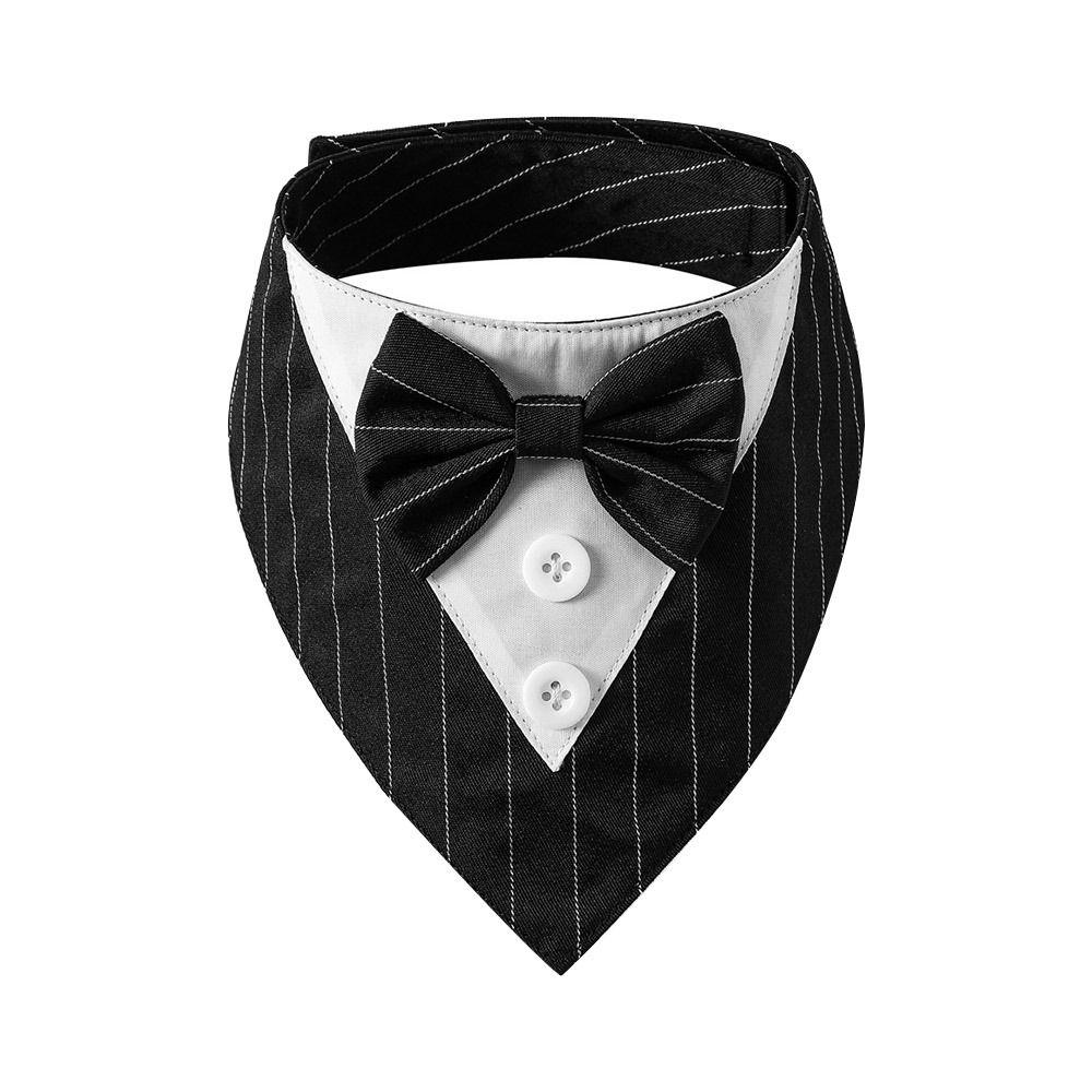 Fashion Tuxedo Bow Ties Pet Accessories Dog Necktie Bow Tie Collar Pet Saliva Towel Formal Tie