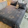 Printing Fashion Cotton Bed Sheet Bedspread Skin-friendly Washed Quilt Bedspread Bedcover Mattress Cover  (No Pillowcase)