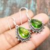 Prachtige Peridot Edelsteen Handgemaakte Massief 925 Sterling Zilveren Oorbel Sieraden