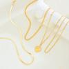 4pcs/Set Elegant Vintage Heart Pendant Necklaces For Women Fashion Minimalist Gold Color Necklace Daily Wear Party Jewelry Gifts