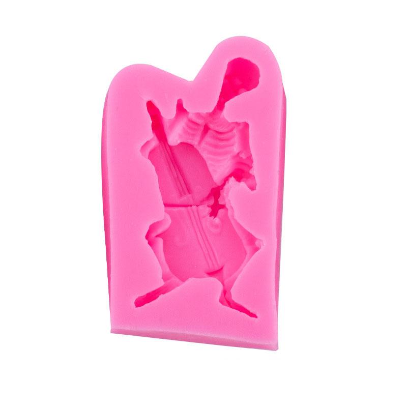 Halloween Skeleton Man Silicone Mold Fondant Cake Decoration Mold Sugar Gum Paste Tool 3D Chocolate Mould