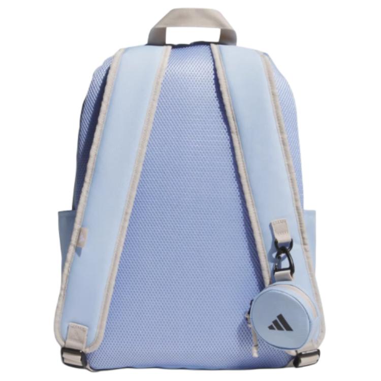 adidas Logo Zip Closure Recycled Polyester Backpack Unisex Backpack Bright-Blue JY4768