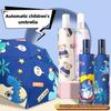 Safe and Anti Rebound Fully Automatic Children's Umbrellas, Male and Female Children's Clear Automatic Folding Umbrellas
