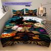 3pcs Halloween Scarecrow Bedding Set - 1 Duvet Cover + 2 Pillowcases(Core Not Included), Machine Washable Polyester, All-Season Comfort, Bed