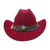British Wind Knight Performance Dance Performance Jazz Hat Ethnic Style Warped Edge Top Hat Travel Cowboy Hat