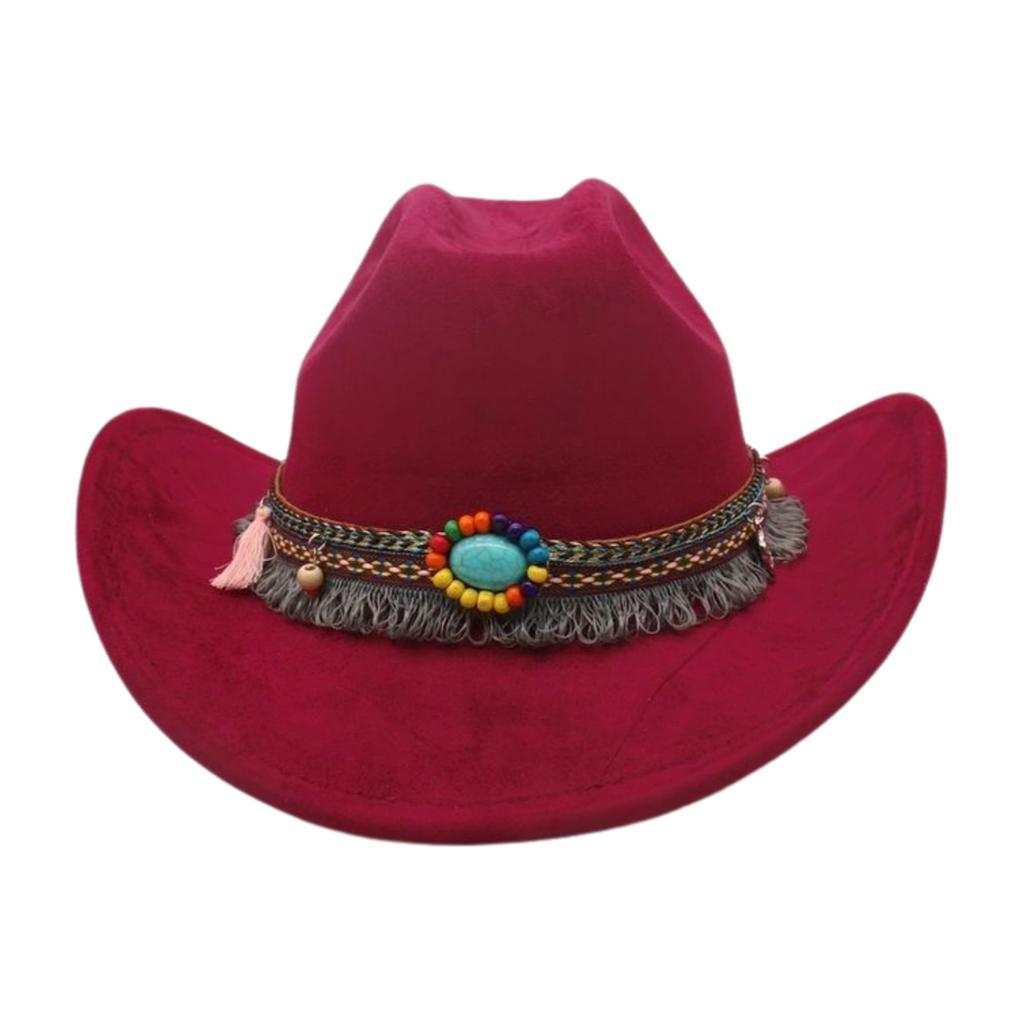 British Wind Knight Performance Dance Performance Jazz Hat Ethnic Style Warped Edge Top Hat Travel Cowboy Hat