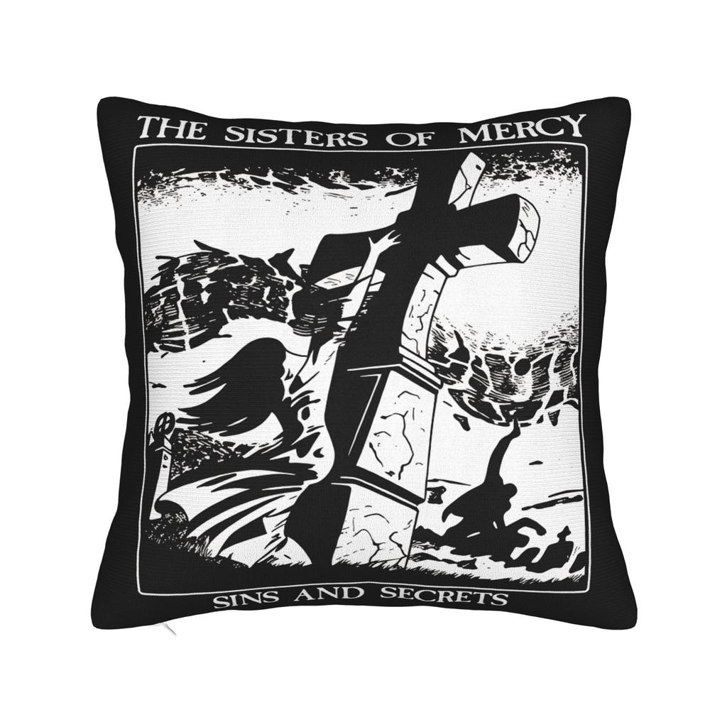Band Sisters of Mercys Pillow Case Soft Pillow Cover For Sofa Bedroom Home Decor Kawaii Pillowcases