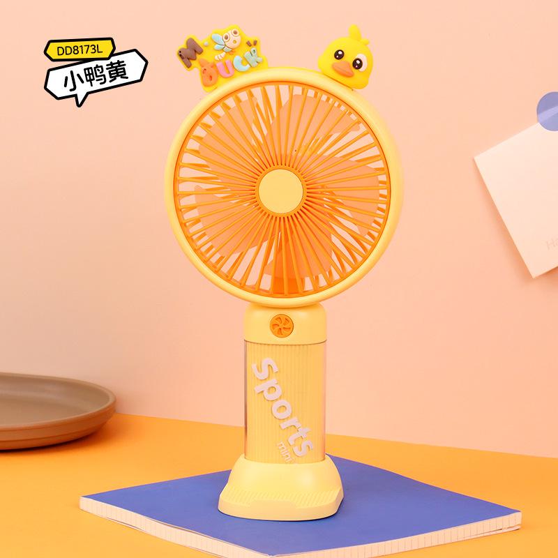 USB Portable Cartoon Handheld Fan - Mini Desktop Electric Fan for Outdoor Use
