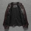 Chinese Size Casual Brown Genuine Leather Jacket Men Real Cow Skin Coat Spring Autumn Jaqueta Masculina Couro