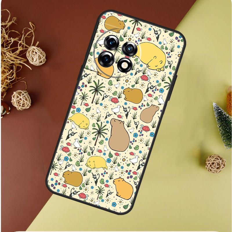 Capybara Lovely Animal For OnePlus 13 13R 12 12R 11 9 10 Pro 8T 9RT 10T 10R Nord 4 CE 2 3 Lite N20 N30 Phone Case