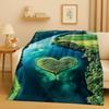 Mooie Natuurlijke Scenery Zee Lucht Boom Flanellen Deken, Ultrazacht Warm Pluche Plaid voor Huis Slaapkamer Bed Bank Cover Kinder Cadeau