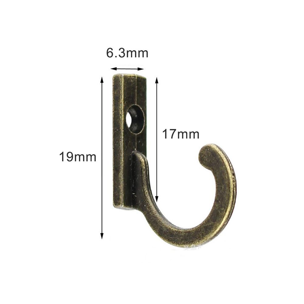 Clothes Towel Organizer Key Holder Coat Hanger Metal Antique Hooks Single Prong Hook Wall Door