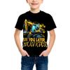 Tiger Pattern Printing Fashion Kids T-Shirt Dragon Element Printing Summer Boy Personalized Cool Tops Funny Girl T-shirt