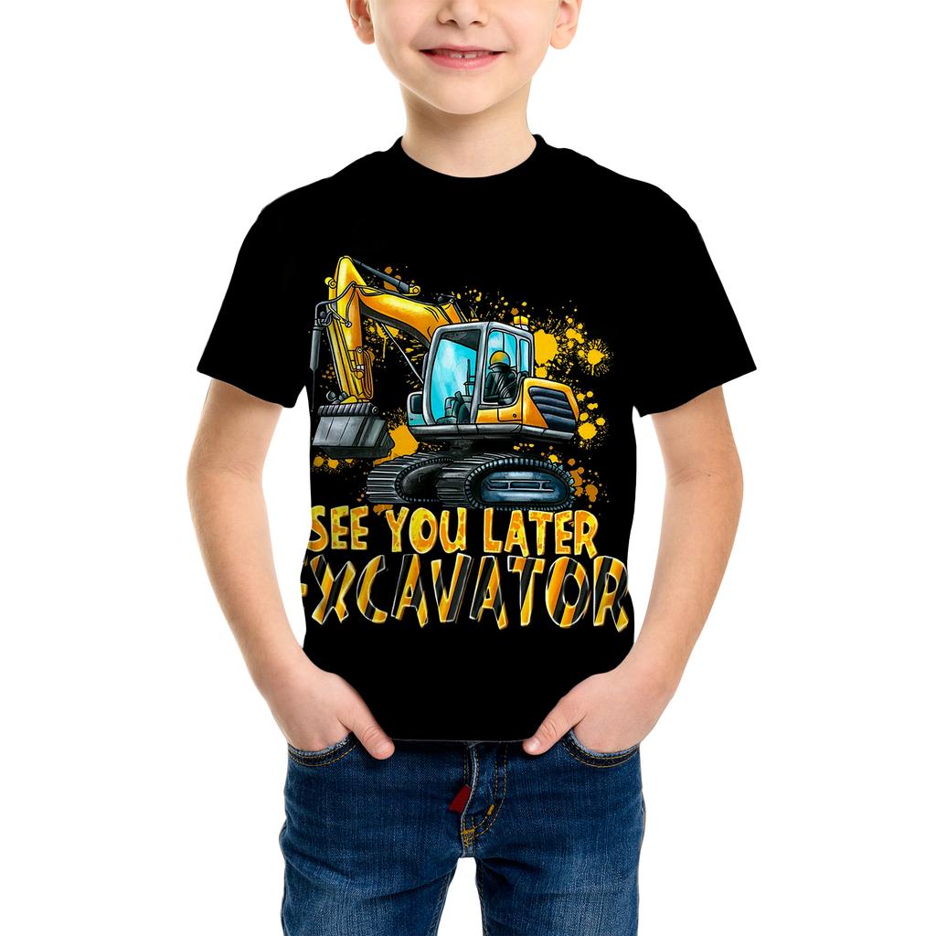 Tiger Pattern Printing Fashion Kids T-Shirt Dragon Element Printing Summer Boy Personalized Cool Tops Funny Girl T-shirt