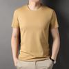 Short-sleeved T-shirt for Men, Summer Wear, Round Neck, Thin Bottoming Containing Mulberry Silk, Fashionable Cotton T-shirt