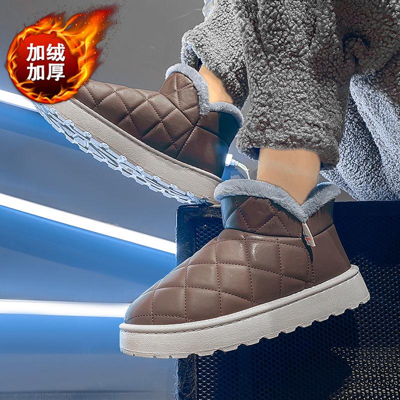 Cotton shoes men's new winter snow boots men's piled thickened warm versatile thick-soled short boots non-slip fluffy boots