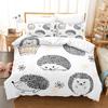 Cartoon Animal White Bedding Set Duvet Cover Set 3d Bedding Bed Linen Fashion Design Comforter Cover Bedding Sets King Full Size
