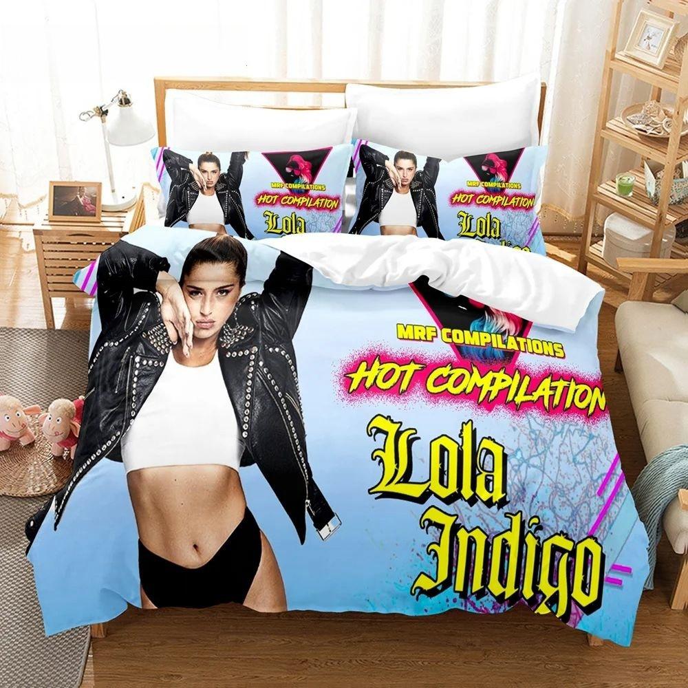 New 3D Print Spain Singer Girls L-Lola Índigo Bedding Set Boys Girls Twin Queen King Size Duvet Cover Pillowcase Bed Boys Adults