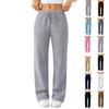 Dames Wijde Pijpen Trainingsbroek Fleece Gevoerd Losse Rechte Casual Broek Sport Joggingbroek Met Zakken