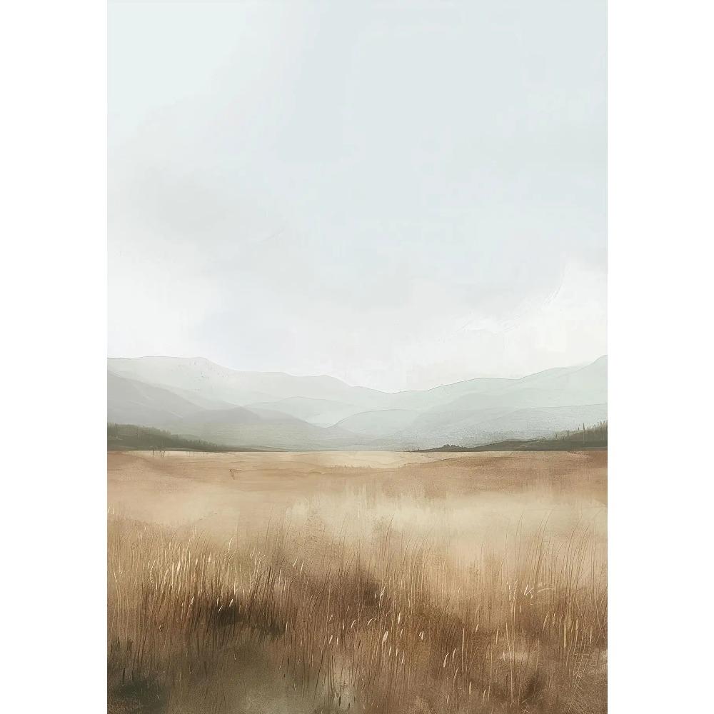 Poster d'Arte Paesaggio Nuvole Vintage Cielo Malinconico Piante Foresta Stampe Moderne Pittura su Tela Quadri da Parete Arredamento Soggiorno Casa