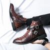 Fashion Luxury Design Chelsea Boots Fashion Men's Genuine Leather Ankle Boots Vintage Formal Mens Dress Shoes Black Brown Basic Boots