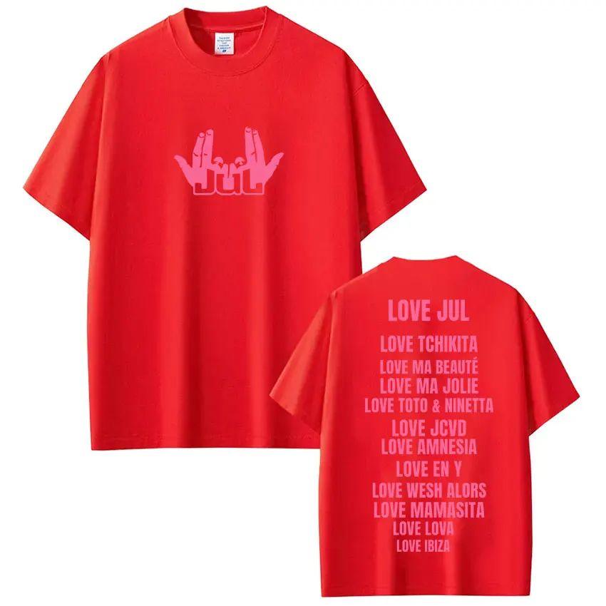 Hip Pop Y2k Tops Rapper Jul Love Jul Classic Graphic Tshirt Fashion Music 202526 Cotton Printed Tshirt Casual Loose T Shirts