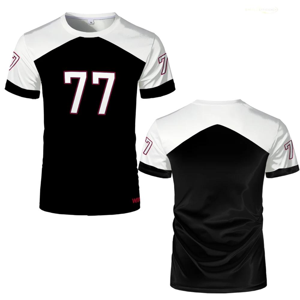New Sports Leisure Jersey Men Fashion Simple Splicing 3D Print Streetwear WIFRU Quick-drying Custom Short Sleeve T-shirt