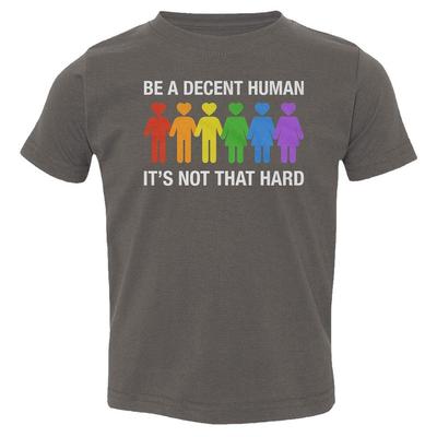 Var en anständig människa - Levande Enhets- och Hjärtasymboler Barn-T-shirt Unisex T-shirt