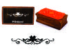 Printtoo Floral Swirl Border Design Rectangular Wooden Rubber Stamp Block