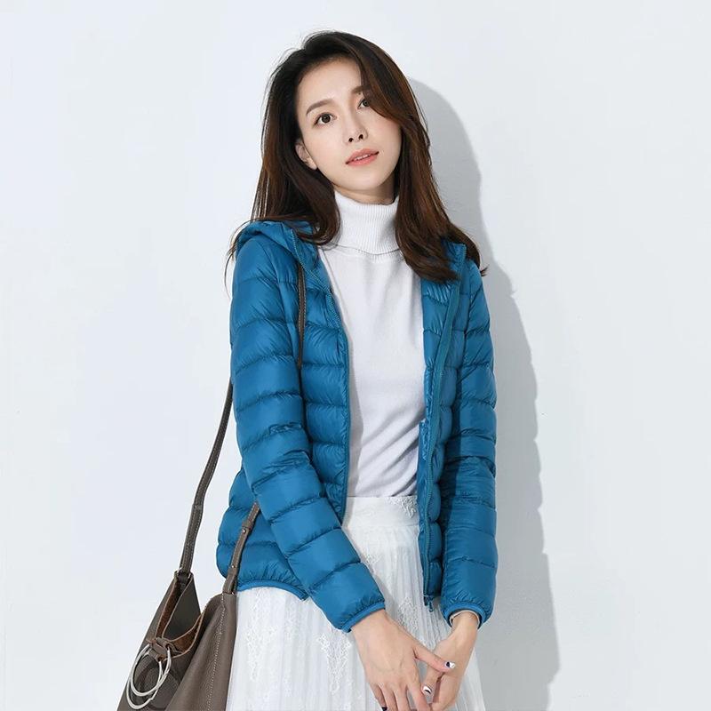 Women Spring Jacket Fashion Short Ultra Lightweight Packable Puffer Coats 15 Colors Female Down Warm Korean Slim Fit Parkas 5XL