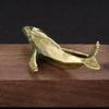 Solid Brass Whale Figurines Vintage Sea Animal Small Statue Desktop Office Decor Crafts Accessories Ornaments Child Gift