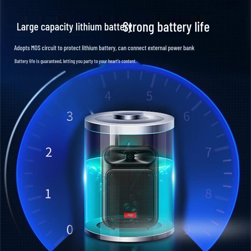 Aigo S55 Portable Bluetooth Trolley Speaker CN plug (adapter included) (CN version)