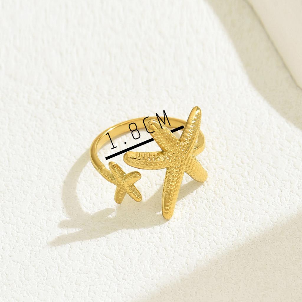 Women All Match Sea Style Starfish Open Ring