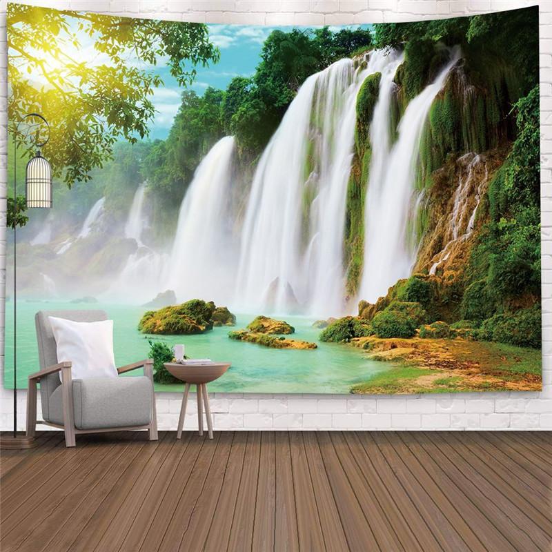 Landscape tapestry beautiful natural forest print large wall cloth bedspread beach towel