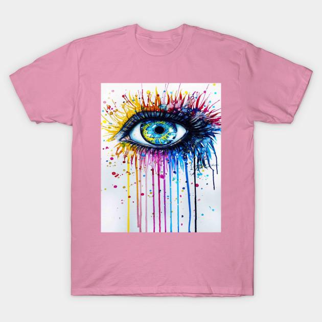 T Shirt Women Eye Art Harajuku Print Kawaii Tshirt Summer Short Sleeve Female T-Shirt Top Tee