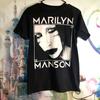 Marilyn Manson Concert Tshirt Rare Design Black Cotton Shirt Unisex S-5XL WA0338