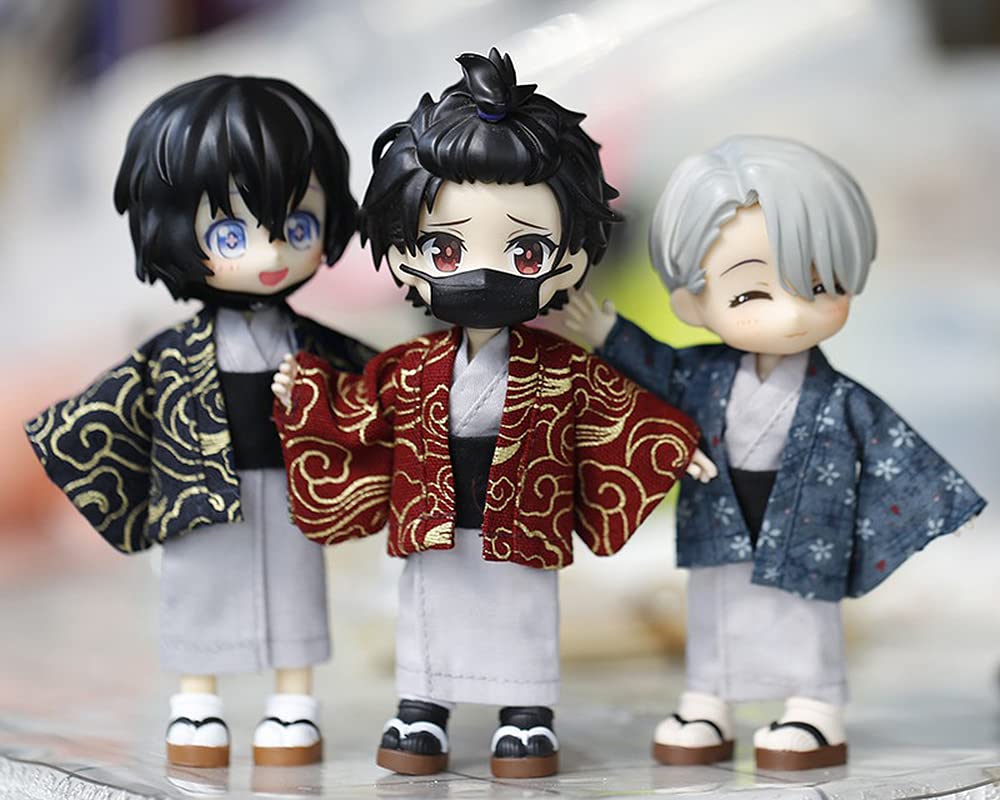 Obitsu 11 OB11 Size Outfit for Obitsu Doll 11cm Japanese 3 Colors Body, Yukata, Kimono, Boys, 3-Piece Set, (Type B)