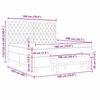 Box Spring Bed with Headboard Dark Grey 200 X 180 Cm Velvet